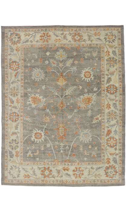 9 x 12 Modern Turkish Oushak Rug 52162