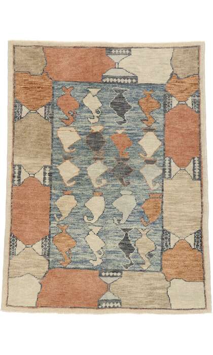 4 x 5  Turkish Oushak Rug 53383