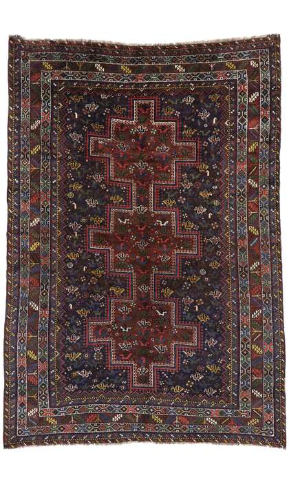 7 x 10 Antique Persian Shiraz Rug 53396