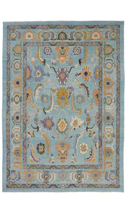 10 x 13 Colorful Oushak Rug 53459