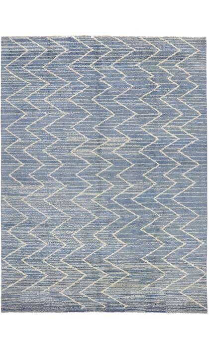 10 x 14 Modern Blue Moroccan Rug 80642