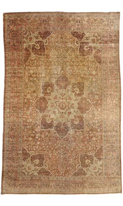 11 x 18 Antique Persian Tabriz Rug 73962