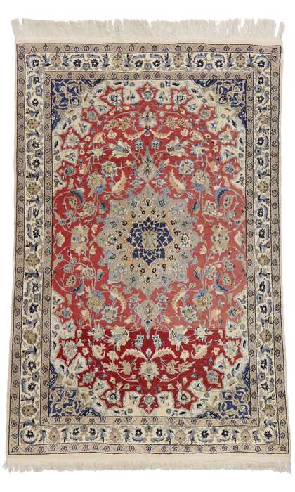 4 x 6 Vintage Persian Nain Rug 77576