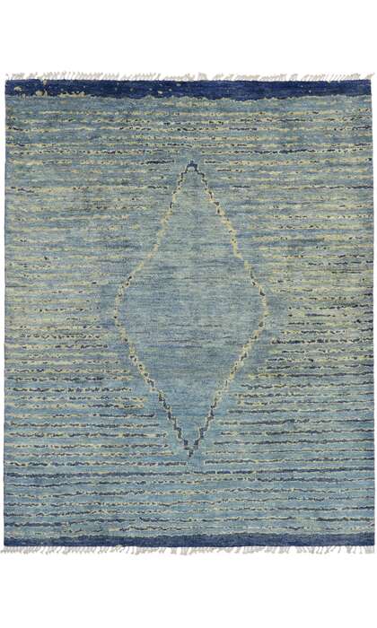 9 x 12 Blue Abstract Moroccan Rug 80630