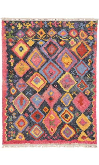 8 x 10 Colorful Turkish Tulu Shag Rug 51874