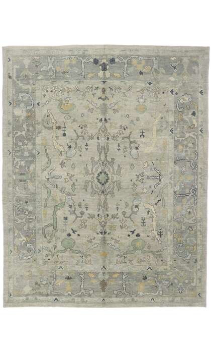 9 x 12 Contemporary Turkish Oushak Rug 53494