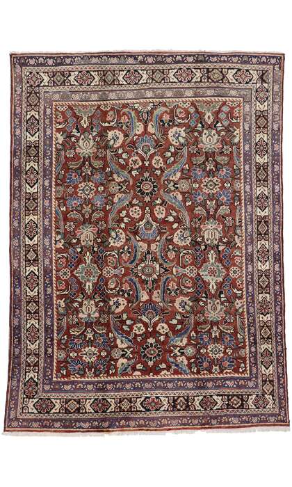 7 x 10 Vintage Persian Mahal Rug 75320