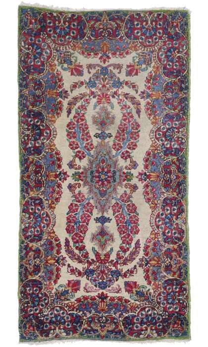 2 x 4 Vintage Persian Kerman Rug 77655