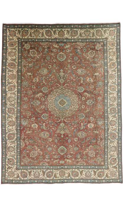 10 x 13 Vintage Persian Tabriz Rug 76286