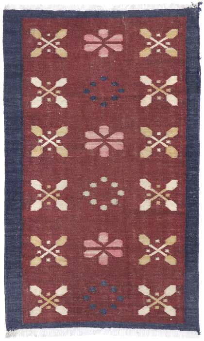 3 x 4 Vintage Romanian Kilim Rug 77649