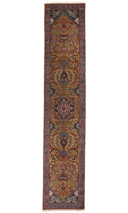 3 x 14 Vintage Persian Tabriz Runner 77661