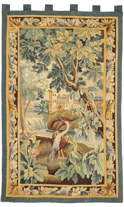 3 x 5 Antique French Verdure Tapestry 77764