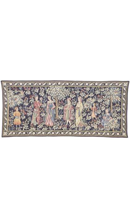 2 x 5 Vintage French Medieval Tapestry 77769