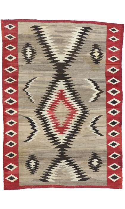 4 x 6 Antique Navajo Eye Dazzler Rug 77803