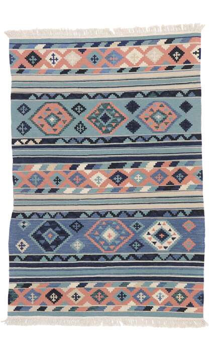 4 x 6 Vintage Persian Shiraz Kilim Rug 77816