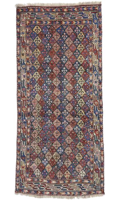 4 x 10 Antique Caucasian Azerbaijan Rug 60893