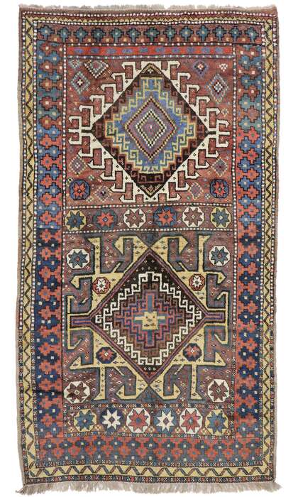 5 x 9 Antique Caucasian Azerbaijan Rug 60923