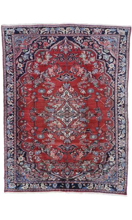 7 x 9 Vintage Persian Mahal Rug 74965