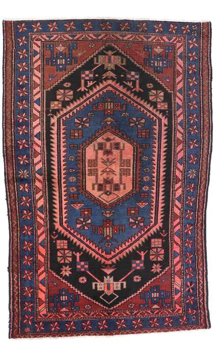 4 x 7 Vintage Persian Hamadan Rug 77671