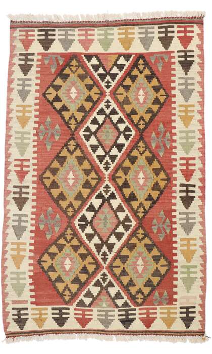 3 x 5 Vintage Persian Shiraz Kilim Rug 77847