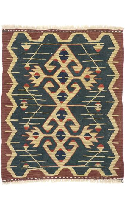 3 x 4 Vintage Persian Shiraz Kilim Rug 77851