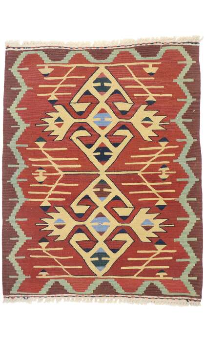 3 x 4 Vintage Persian Shiraz Kilim Rug 77853