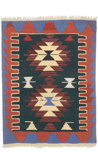 2 x 3 Vintage Persian Shiraz Kilim Rug 77857