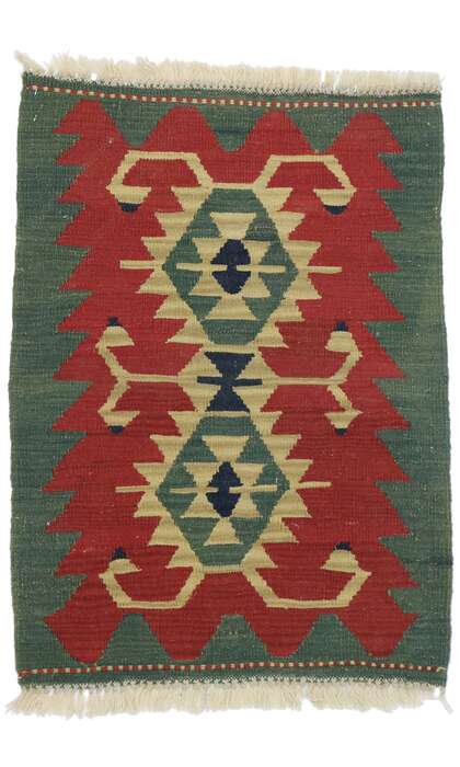 2 x 3 Vintage Persian Shiraz Kilim Rug 77860