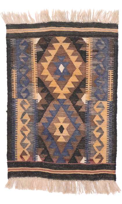 2 x 3 Vintage Afghan Maimana Kilim Rug 77876