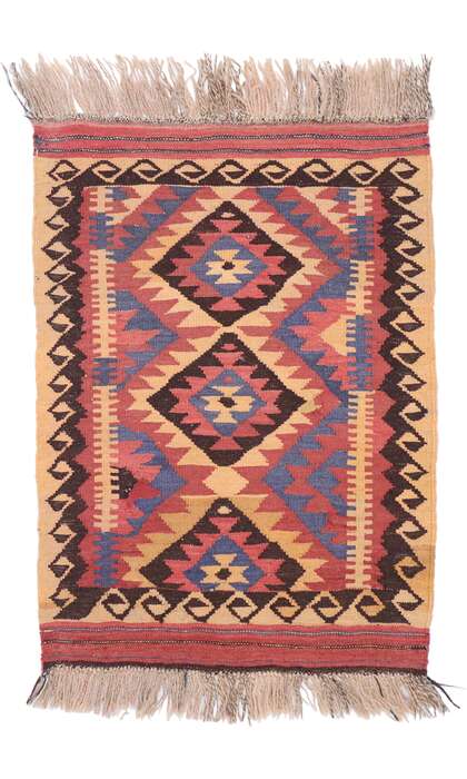 2 x 3 Vintage Afghan Maimana Kilim Rug 77882