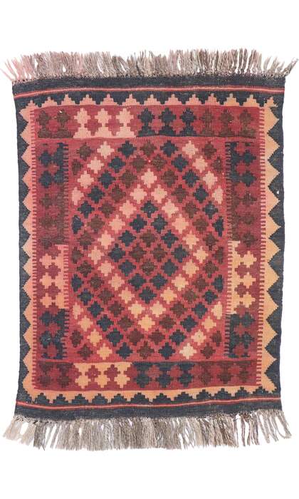 2 x 3 Vintage Afghan Maimana Kilim Rug 77883
