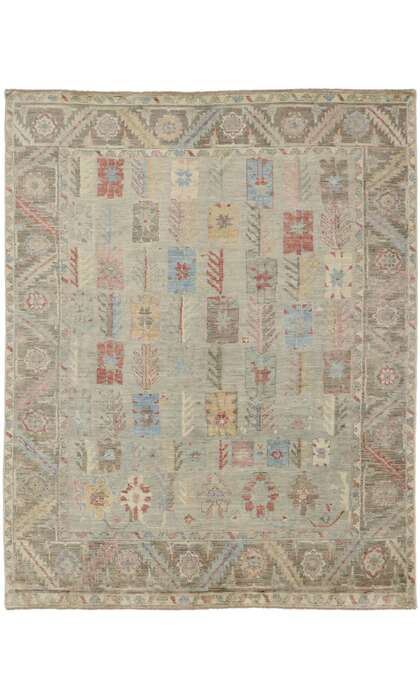 9 x 12 Vintage-Inspired Oushak Rug 80674