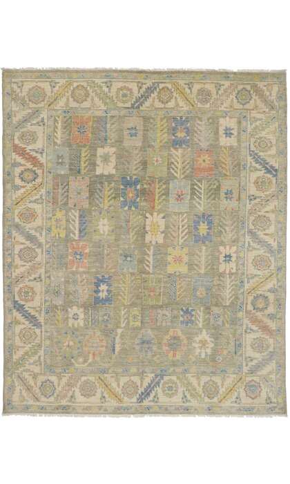 8 x 10 Colorful Oushak Rug 80676