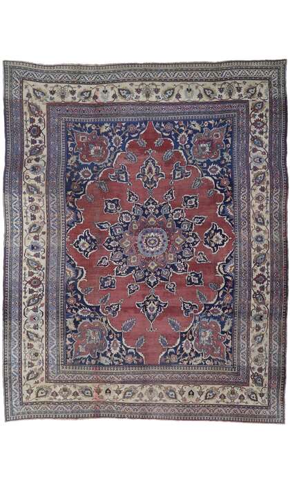 13 x 16 Antique Persian Mashhad Rug 77662
