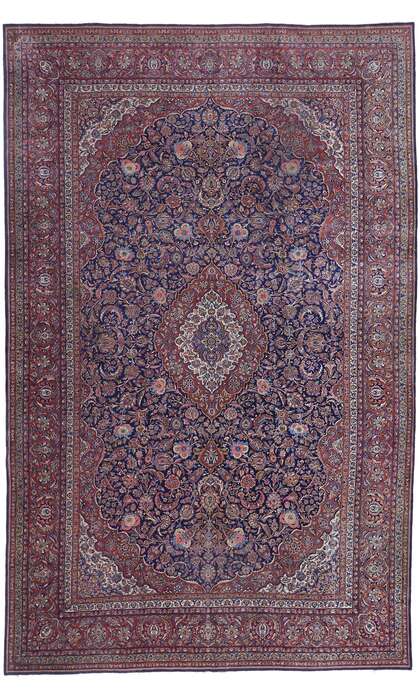 12 x 19 Antique Persian Qazvin Rug 77866