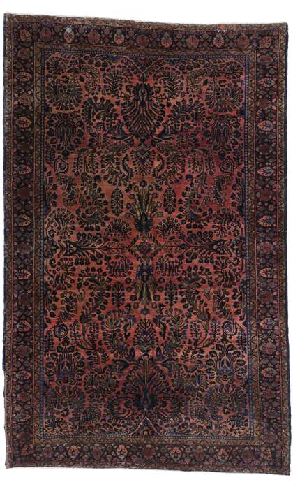 4 x 7 Antique Persian Sarouk Rug 78029