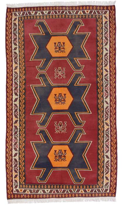 6 x 10 Vintage Persian Shiraz Kilim Rug 78036