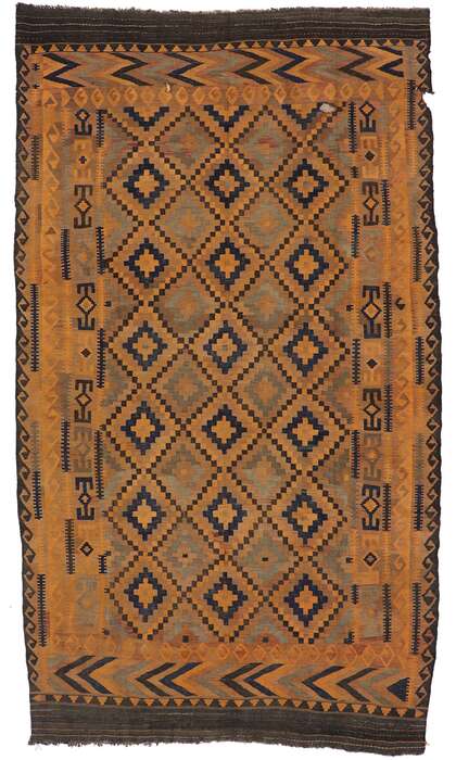 8 x 14 Vintage Afghan Maimana Kilim Rug 78038