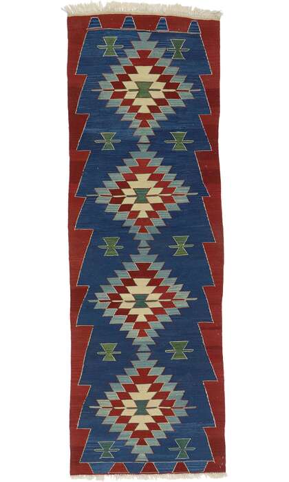 3 x 8 Vintage Persian Shiraz Kilim Runner 78047