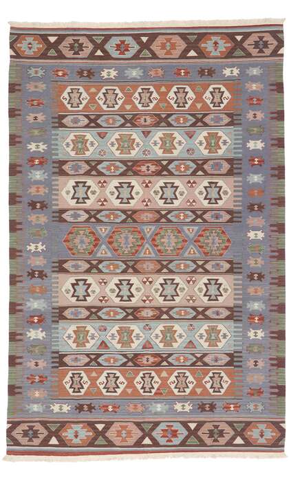 6 x 9 Vintage Persian Shiraz Kilim Rug 78054