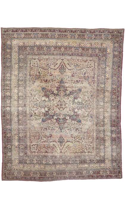 10 x 13 Antique Persian Lavar Kermanshah Rug 78080