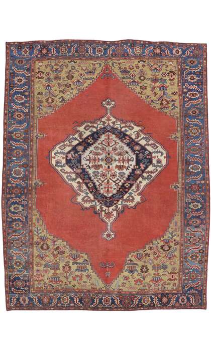 11 x 15 Antique Persian Bakshaish Rug 78085