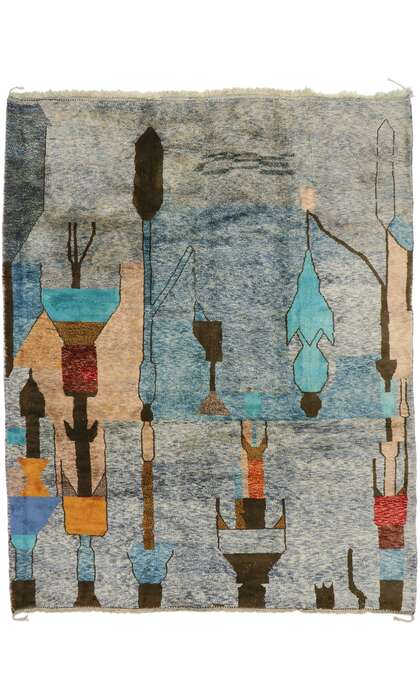 10 x 13 Modern Beni Mrirt Moroccan Rug 21176