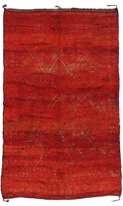 7 x 11 Vintage Red Moroccan Rug 21196