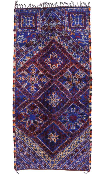 6 x 13 Vintage Blue Moroccan Rug 21215