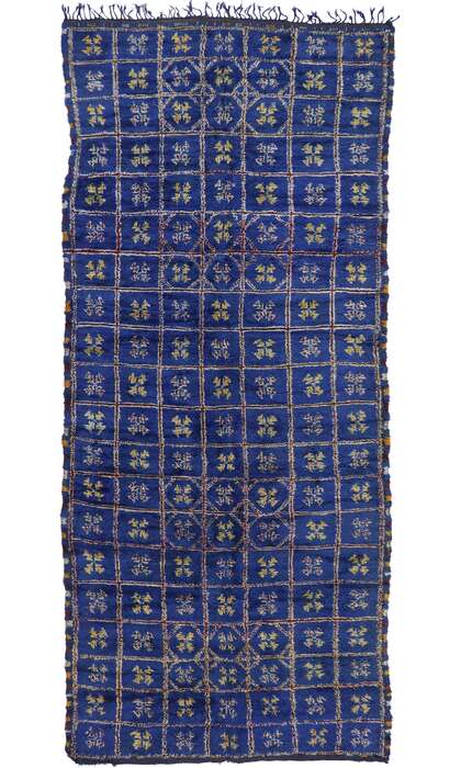 6 x 14 Vintage Blue Moroccan Rug 21217