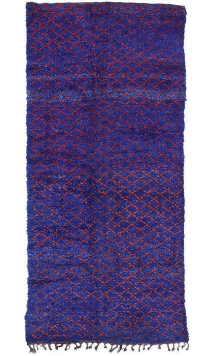 6 x 13 Vintage Blue Moroccan Rug 21237