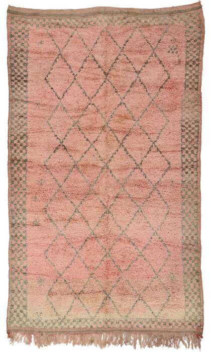 6 x 10 Vintage Pink Boujad Moroccan Rug 21247