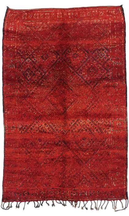 6 x 10 Vintage Red Moroccan Rug 21269