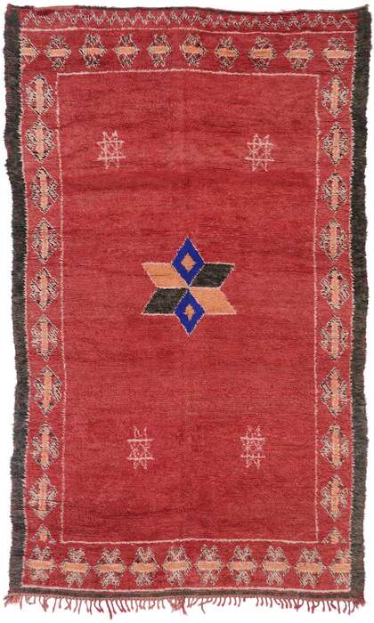 7 x 11 Vintage Red Moroccan Rug 21272